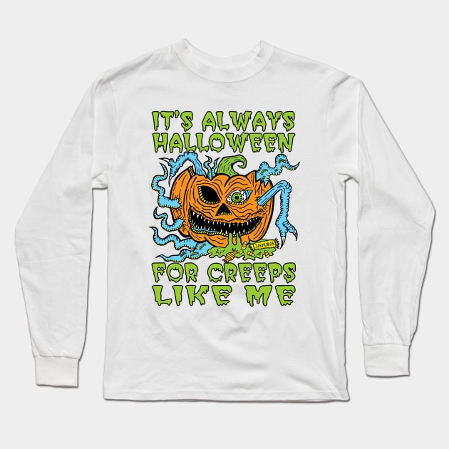 Halloween Creep Long Sleeve T-Shirt by jarhumor